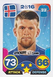 Sticker Johann Berg Gudmundsson - Top Stars - France 2016 - Tekma