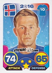 Sticker Gylfi Sigurdsson - Top Stars - France 2016 - Tekma