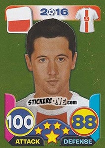 Sticker Robert Lewandowski - Top Stars - France 2016 n. G105 - Tekma