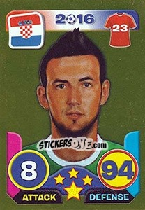 Sticker Danijel Subašic - Top Stars - France 2016 - Tekma