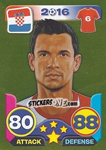 Sticker Dejan Lovren - Top Stars - France 2016 n. G128 - Tekma