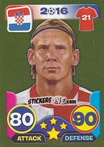 Sticker Domagoj Vida - Top Stars - France 2016 - Tekma