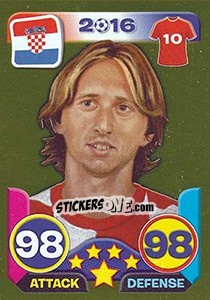 Sticker Luka Modric - Top Stars - France 2016 n. G135 - Tekma