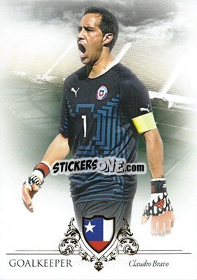 Sticker Claudio Bravo - World Football UNIQUE 2016 n. 1 - Futera