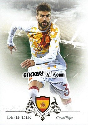 Sticker Gerard Pique - World Football UNIQUE 2016 n. 23 - Futera