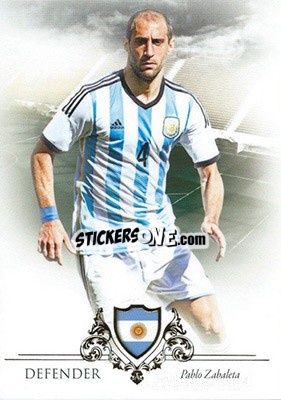 Sticker Pablo Zabaleta - World Football UNIQUE 2016 - Futera