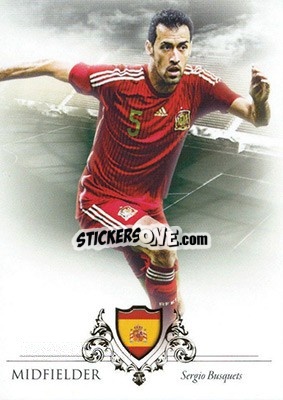 Sticker Sergio Busquets - World Football UNIQUE 2016 n. 34 - Futera