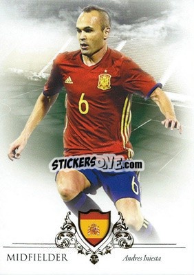 Sticker Andres Iniesta - World Football UNIQUE 2016 n. 42 - Futera