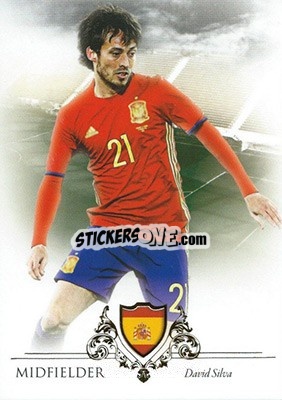 Sticker David Silva - World Football UNIQUE 2016 n. 56 - Futera