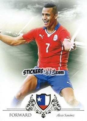 Sticker Alexis Sanchez - World Football UNIQUE 2016 - Futera