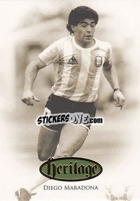 Sticker Diego Maradona - World Football UNIQUE 2016 n. HT27 - Futera