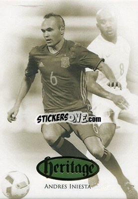 Sticker Andres Iniesta - World Football UNIQUE 2016 - Futera