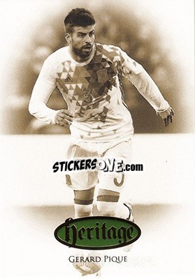 Sticker Gerard Pique - World Football UNIQUE 2016 - Futera