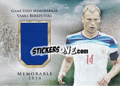 Sticker Vasili Berezutski - World Football UNIQUE 2016 n. MEM05 - Futera