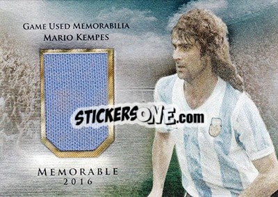 Sticker Mario Kempes - World Football UNIQUE 2016 - Futera