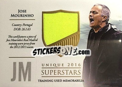 Sticker Jose Mourinho - World Football UNIQUE 2016 - Futera
