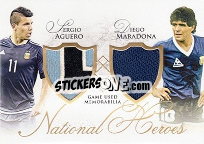 Sticker Sergio Aguero / Diego Maradona