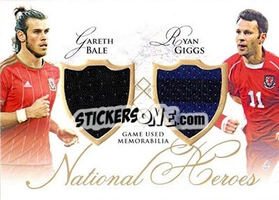 Sticker Gareth Bale / Ryan Giggs - World Football UNIQUE 2016 - Futera