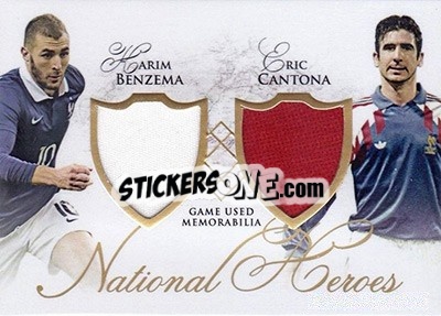 Sticker Karim Benzema / Eric Cantona - World Football UNIQUE 2016 n. NH04 - Futera