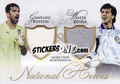 Sticker Gianluigi Buffon / Walter Zenga - World Football UNIQUE 2016 n. NH05 - Futera