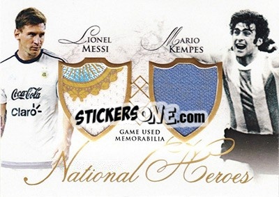 Sticker Lionel Messi / Mario Kempes - World Football UNIQUE 2016 n. NH12 - Futera