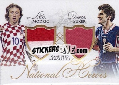 Sticker Luka Modric / Davor Suker - World Football UNIQUE 2016 n. NH13 - Futera