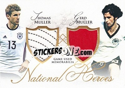 Sticker Thomas Muller / Gerd Muller - World Football UNIQUE 2016 n. NH14 - Futera