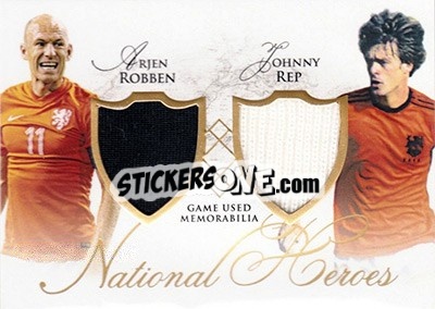 Sticker Arjen Robben / Johnny Rep - World Football UNIQUE 2016 n. NH18 - Futera