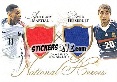Sticker Anthony Martial / David Trezeguet - World Football UNIQUE 2016 n. NH20 - Futera