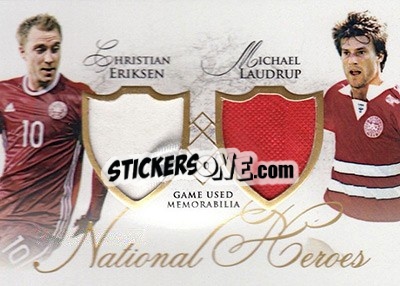 Sticker Christian Eriksen / Michael Laudrup - World Football UNIQUE 2016 n. NH25 - Futera