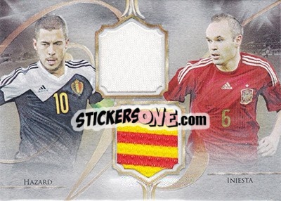 Sticker Eden Hazard / Andres Iniesta - World Football UNIQUE 2016 n. VS11 - Futera