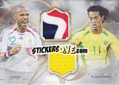 Sticker Thierry Henry / Ronaldinho - World Football UNIQUE 2016 n. VS12 - Futera