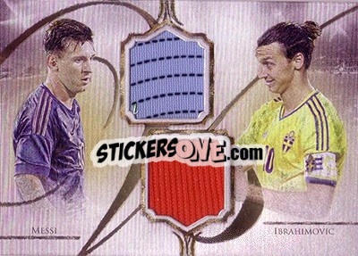 Sticker Lionel Messi / Zlatan Ibrahimovic - World Football UNIQUE 2016 n. VS16 - Futera