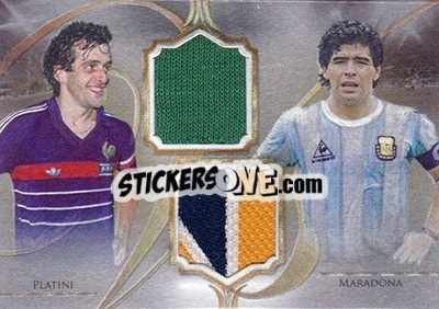 Sticker Michel Platini / Diego Maradona - World Football UNIQUE 2016 n. VS18 - Futera