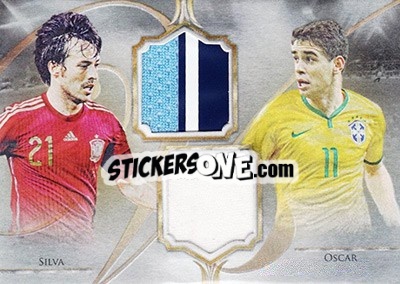 Sticker David Silva / Oscar - World Football UNIQUE 2016 n. VS22 - Futera