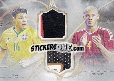 Sticker Thiago Silva / Vincent Kompany - World Football UNIQUE 2016 - Futera