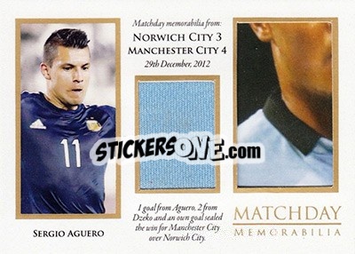 Sticker Sergio Aguero - World Football UNIQUE 2016 n. MDY01 - Futera