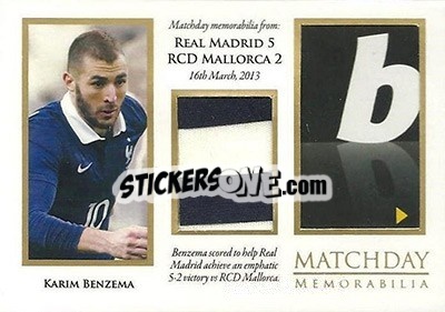 Sticker Karim Benzema - World Football UNIQUE 2016 - Futera
