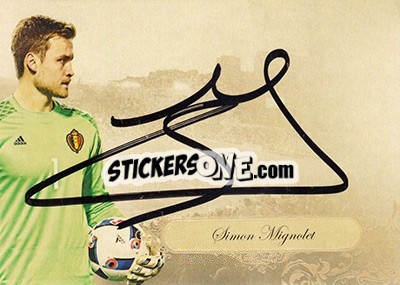 Sticker Simon Mignolet - World Football UNIQUE 2016 - Futera