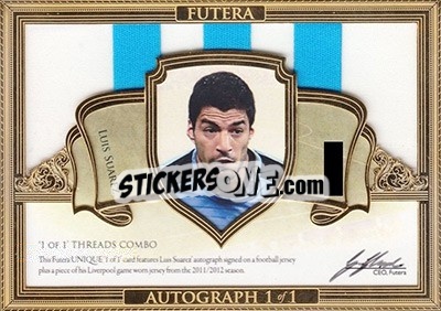 Sticker Luis Suarez - World Football UNIQUE 2016 - Futera