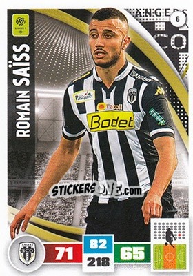 Sticker Romain Saïss - Foot 2016-2017. Adrenalyn Xl - Panini