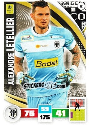 Sticker Alexandre Letellier - Foot 2016-2017. Adrenalyn Xl n. 12 - Panini