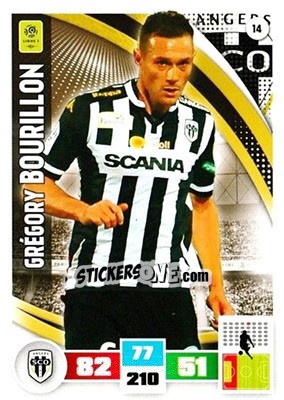 Sticker Grégory Bourillon - Foot 2016-2017. Adrenalyn Xl n. 14 - Panini