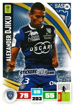 Sticker Alexander Djiku - Foot 2016-2017. Adrenalyn Xl n. 20 - Panini