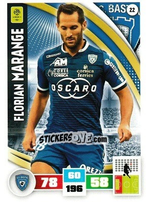 Sticker Florian Marange - Foot 2016-2017. Adrenalyn Xl n. 22 - Panini