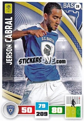 Sticker Jerson Cabral - Foot 2016-2017. Adrenalyn Xl n. 28 - Panini