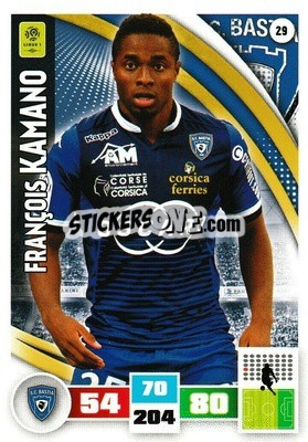Sticker François Kamano - Foot 2016-2017. Adrenalyn Xl n. 29 - Panini