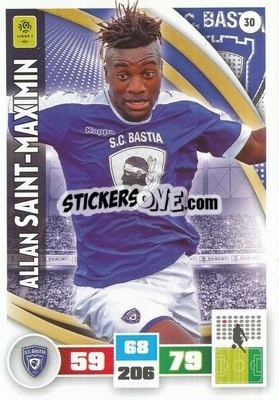Sticker Allan Saint-Maximin - Foot 2016-2017. Adrenalyn Xl n. 30 - Panini