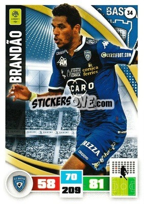 Sticker Brandão - Foot 2016-2017. Adrenalyn Xl n. 34 - Panini