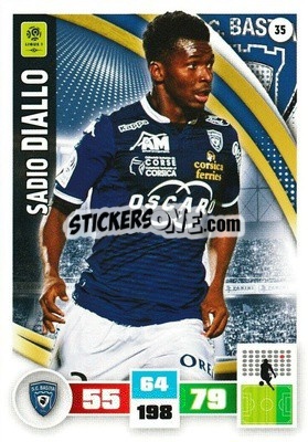 Sticker Sadio Diallo - Foot 2016-2017. Adrenalyn Xl n. 35 - Panini